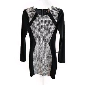 Divided H&M Dress Chevron Pattern Size 6 A Line Slimming Fit Business Office